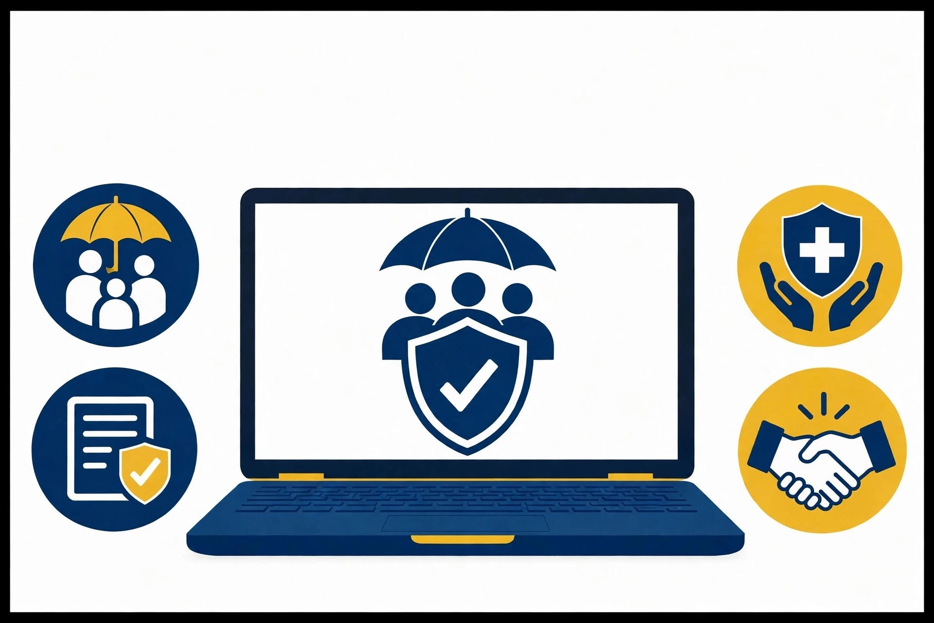 insurance icons laptop